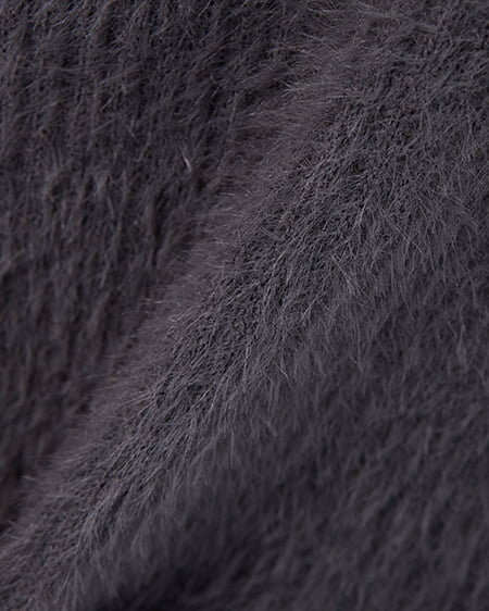 INGNI（イング） フェザーリブデコルテオープンリボンニット ﾁｬｺｰﾙｸﾞﾚｰ