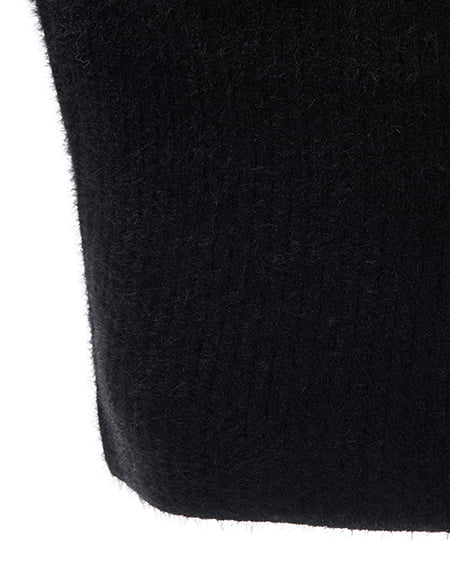 INGNI（イング） フェザーリブデコルテオープンリボンニット ｸﾛ