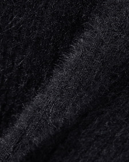 INGNI（イング） フェザーリブデコルテオープンリボンニット ｸﾛ