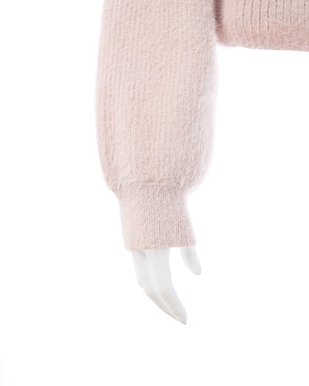 INGNI（イング） フェザーリブデコルテオープンリボンニット ﾋﾟﾝｸ