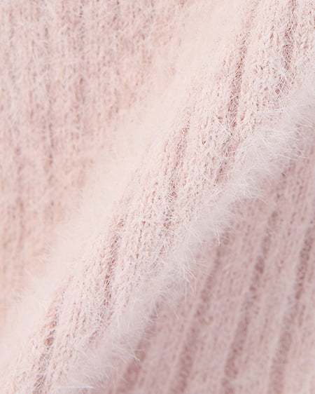 INGNI（イング） フェザーリブデコルテオープンリボンニット ﾋﾟﾝｸ