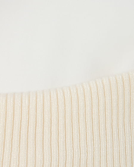 INGNI（イング） シャツレイヤード風リブオフショルニット ｱｲﾎﾞﾘｰ/ｵﾌﾎﾜｲﾄ