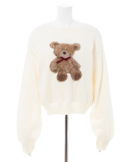 INGNI（イング） もちもちフェザーベアニットプルオーバー ｵﾌﾎﾜｲﾄ/A