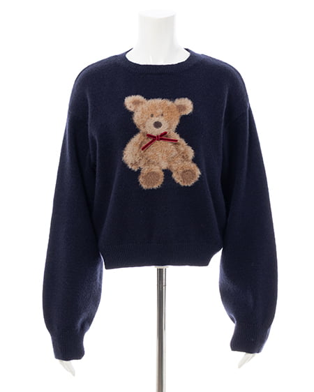 INGNI（イング） もちもちフェザーベアニットプルオーバー ｺﾝ/A