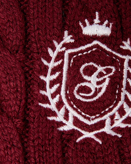 INGNI（イング） ダブルカラーケーブルポロニット ﾎﾞﾙﾄﾞｰ/ｵﾌﾎﾜｲﾄ