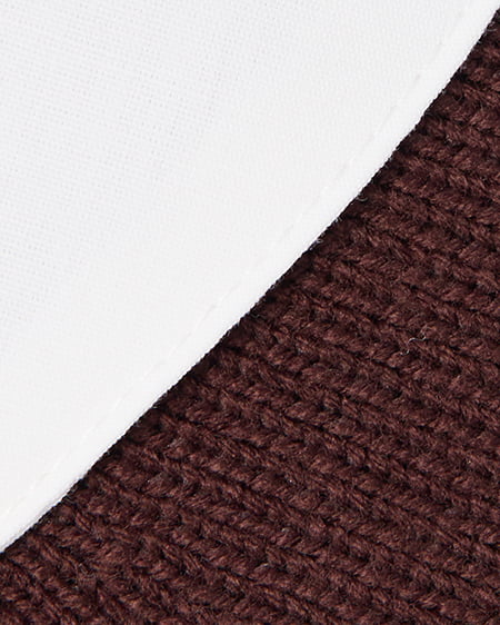 INGNI(イング) ダブルカラーケーブルポロニット ブラウン/オフホワイト