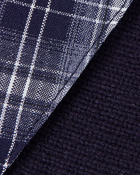 INGNI（イング） ダブルカラーチェック柄シャツドッキングポロニット ｺﾝ/ｺﾝ