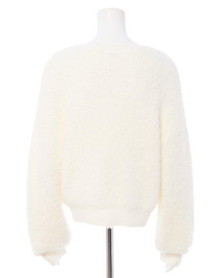 INGNI（イング） パールビジューロゴフェザーニット ｱｲﾎﾞﾘｰ