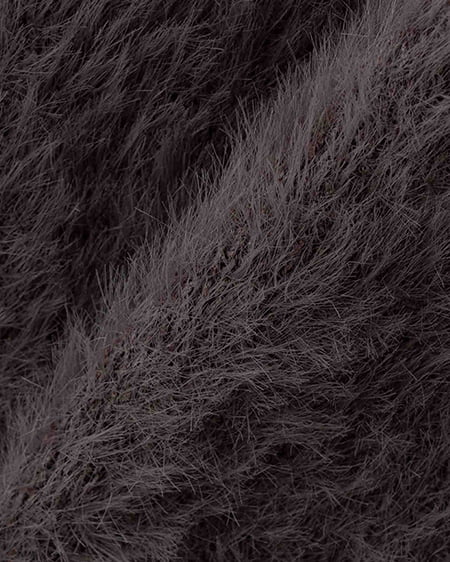 INGNI(イング) パールビジューロゴフェザーニット チャコールグレー