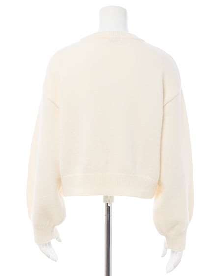 INGNI（イング） ビジューパール付きもちもちケーブルニット ｱｲﾎﾞﾘｰ