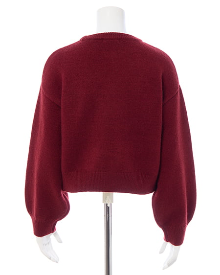 INGNI（イング） ビジューパール付きもちもちケーブルニット ﾎﾞﾙﾄﾞｰ