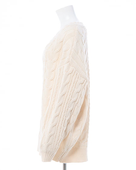 INGNI（イング） 2Wayケーブルルーズチュニックニット ｱｲﾎﾞﾘｰ