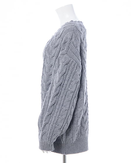 INGNI（イング） 2Wayケーブルルーズチュニックニット ｸﾞﾚｰ