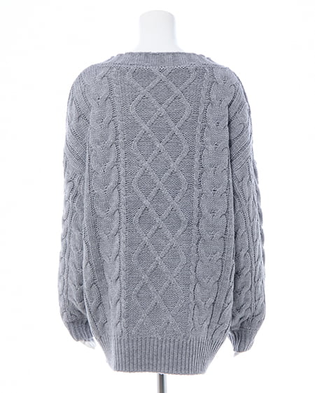 INGNI（イング） 2Wayケーブルルーズチュニックニット ｸﾞﾚｰ