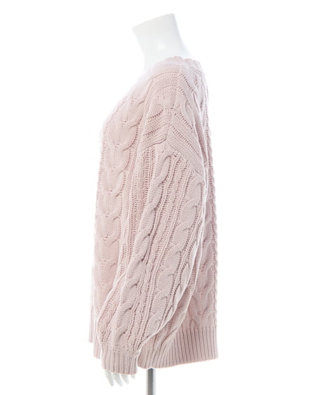 INGNI(イング) 2Wayケーブルルーズチュニックニット ピンク