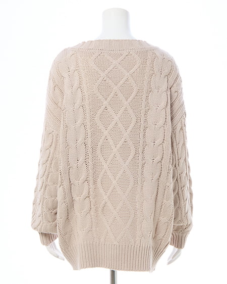 INGNI（イング） 2Wayケーブルルーズチュニックニット ﾍﾞｰｼﾞｭ