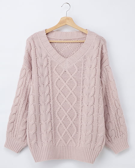 【11／4までの限定価格】2Wayケーブルルーズチュニックニット