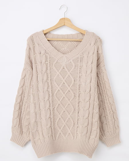 【12／2までの限定価格】2Wayケーブルルーズチュニックニット