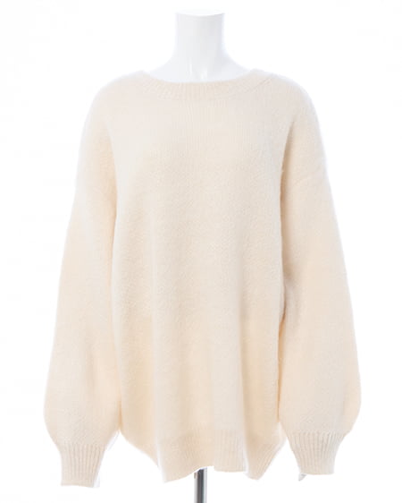 INGNI（イング） バックベロアリボンシャギーチュニックニット ｱｲﾎﾞﾘｰ