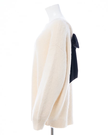 INGNI（イング） バックベロアリボンシャギーチュニックニット ｱｲﾎﾞﾘｰ