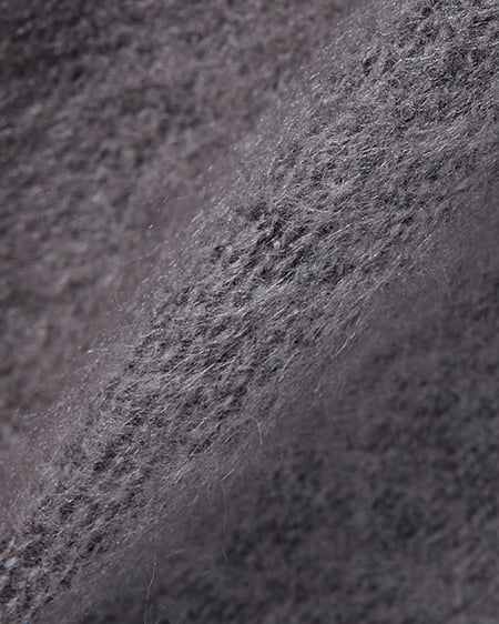 INGNI（イング） バックベロアリボンシャギーチュニックニット ﾁｬｺｰﾙｸﾞﾚｰ