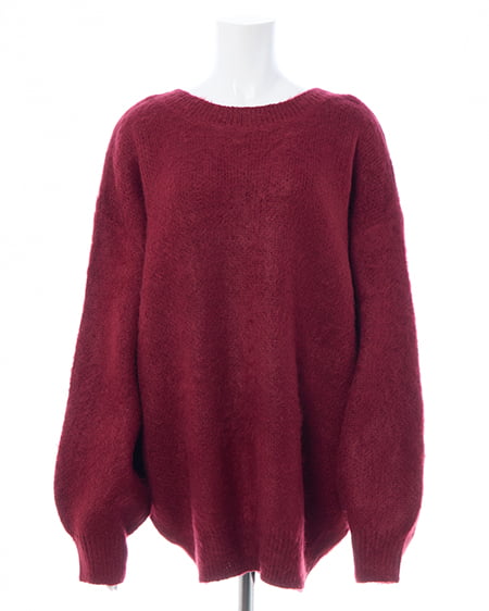 INGNI（イング） バックベロアリボンシャギーチュニックニット ﾎﾞﾙﾄﾞｰ