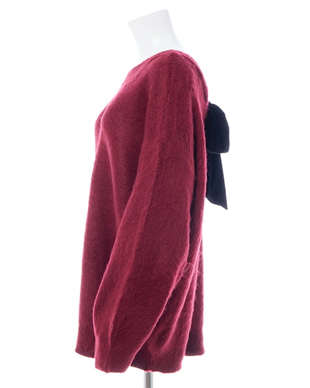 INGNI（イング） バックベロアリボンシャギーチュニックニット ﾎﾞﾙﾄﾞｰ