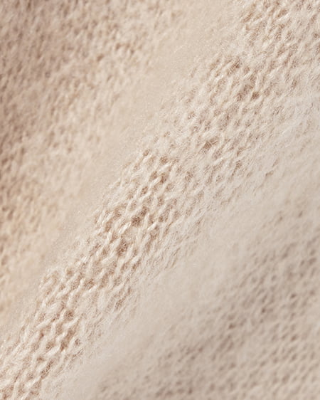 INGNI（イング） バックベロアリボンシャギーチュニックニット ﾍﾞｰｼﾞｭ