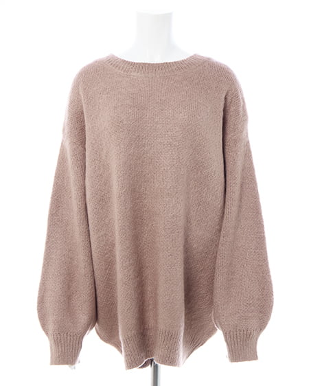 INGNI（イング） バックベロアリボンシャギーチュニックニット ﾓｶ