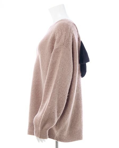 INGNI（イング） バックベロアリボンシャギーチュニックニット ﾓｶ