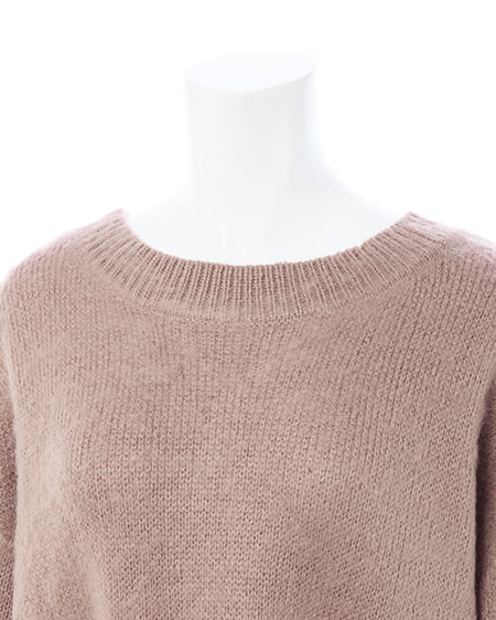 INGNI（イング） バックベロアリボンシャギーチュニックニット ﾓｶ