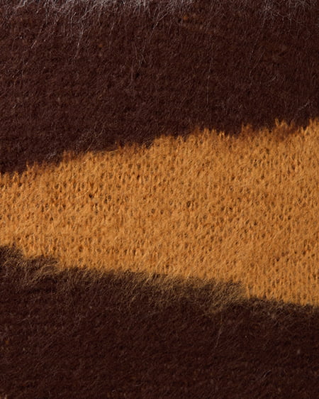 INGNI(イング) マーブル柄シャギーニット ブラウン/マスタード