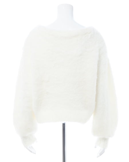 INGNI(イング) 2Wayショート丈シャギーニット アイボリー