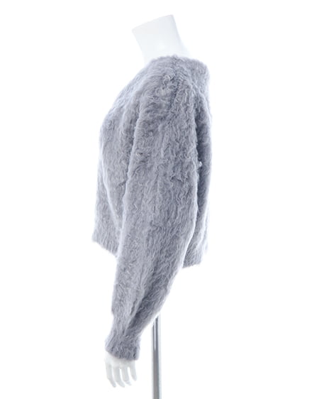 INGNI(イング) 2Wayショート丈シャギーニット チャコールグレー