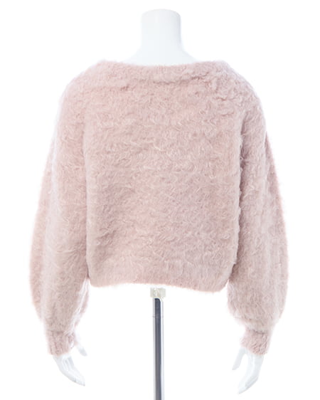 INGNI(イング) 2Wayショート丈シャギーニット ピンク