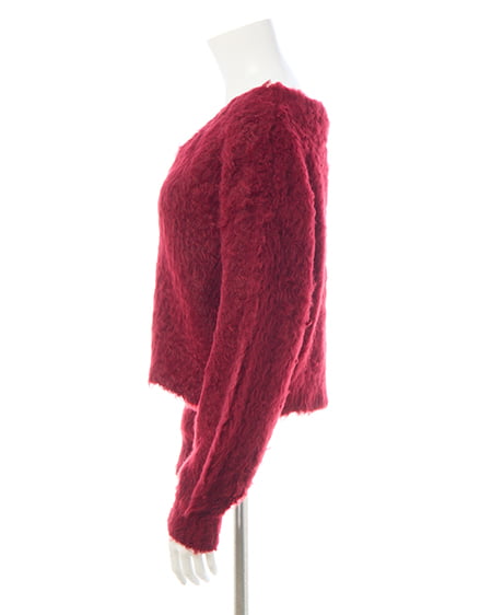 INGNI(イング) 2Wayショート丈シャギーニット ボルドー