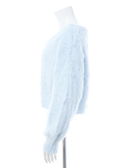 INGNI(イング) 2Wayショート丈シャギーニット サックス