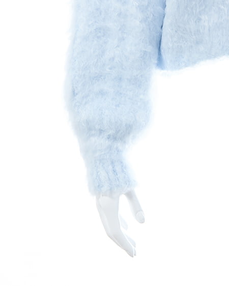 INGNI(イング) 2Wayショート丈シャギーニット サックス