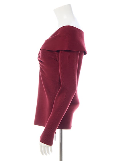 INGNI（イング） フロントツイストオフショルニット ﾎﾞﾙﾄﾞｰ