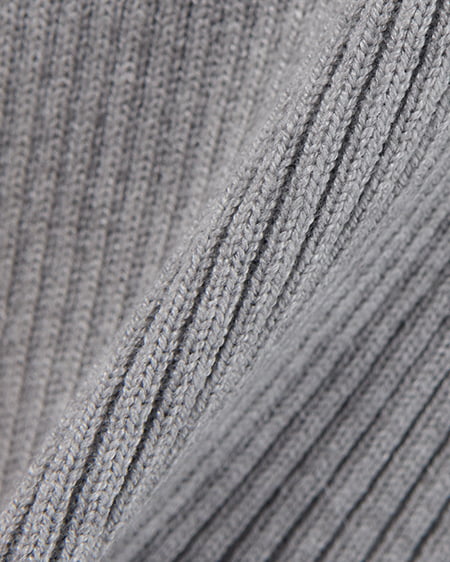 INGNI(イング) フェイクファー付ケープオフショルニット グレー