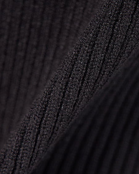 INGNI(イング) フェイクファー付ケープオフショルニット クロ