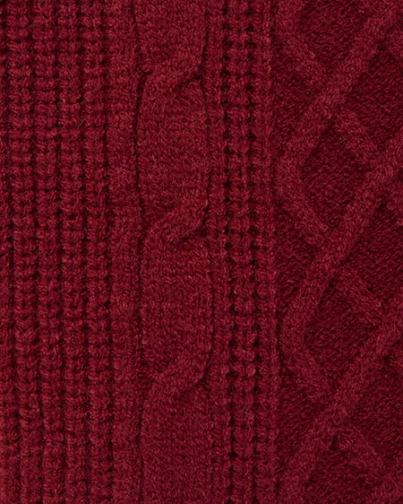 INGNI（イング） 2Wayベロアリボンオフショルケーブルニット ﾎﾞﾙﾄﾞｰ