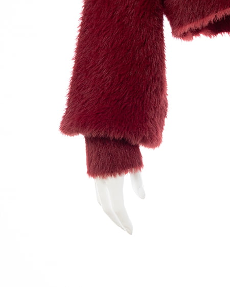 INGNI（イング） オフショルレザーロゴ貼付シャギーニット ﾎﾞﾙﾄﾞｰ/ｵﾌﾎﾜｲﾄ