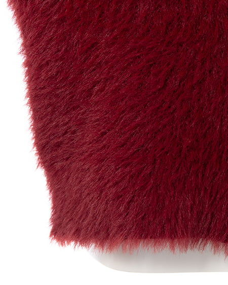 INGNI（イング） オフショルレザーロゴ貼付シャギーニット ﾎﾞﾙﾄﾞｰ/ｵﾌﾎﾜｲﾄ