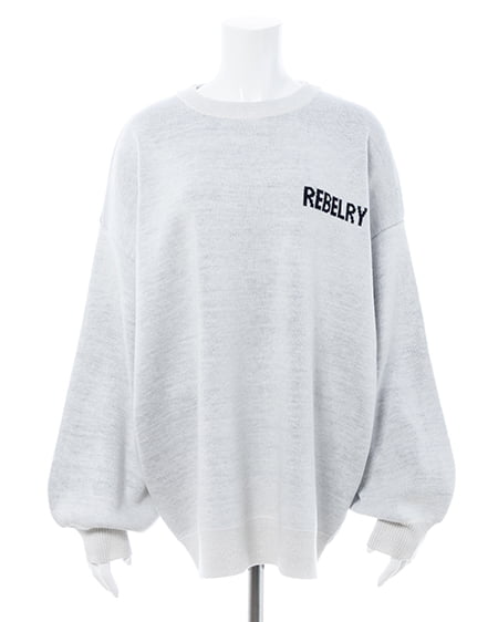 INGNI（イング） バックビッグロゴチュニックニット ｵﾌﾎﾜｲﾄ/ｸﾛ