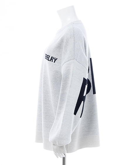 INGNI（イング） バックビッグロゴチュニックニット ｵﾌﾎﾜｲﾄ/ｸﾛ