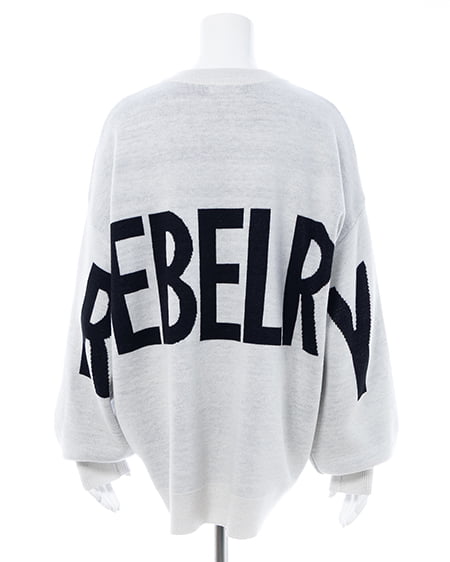 INGNI（イング） バックビッグロゴチュニックニット ｵﾌﾎﾜｲﾄ/ｸﾛ