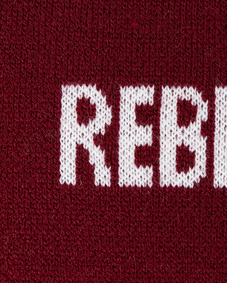 INGNI(イング) バックビッグロゴチュニックニット ボルドー/オフホワイト