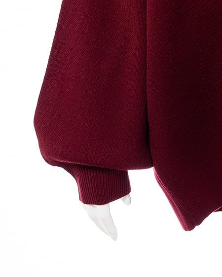 INGNI(イング) バックビッグロゴチュニックニット ボルドー/オフホワイト