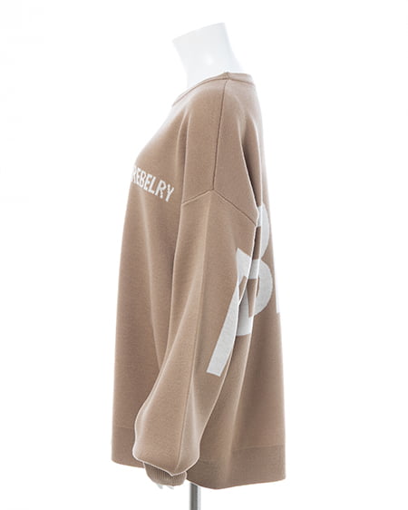 INGNI(イング) バックビッグロゴチュニックニット ベージュ/オフホワイト